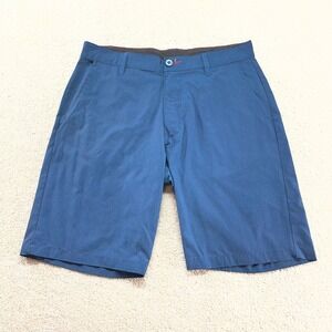 Burnside Hybrid Shorts Mens 34 Blue Heathered Quick Dry Casual Active